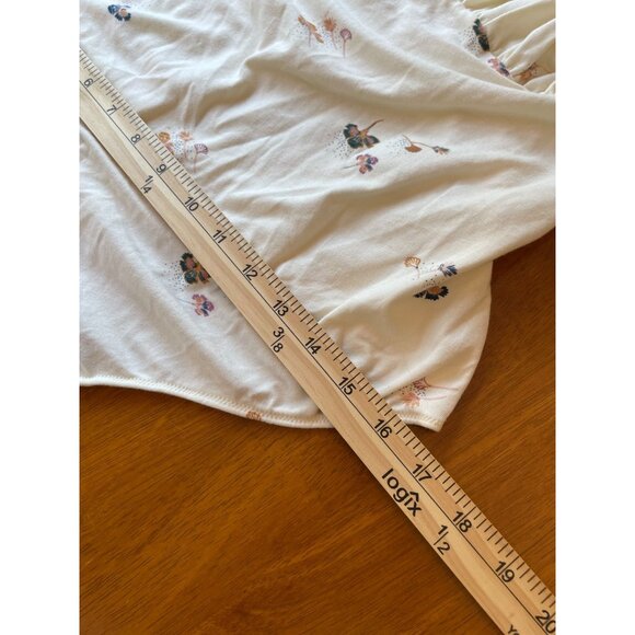 Free People Intimately Floral Puff Sleeve Bodysuit NWT Cottagecore Boho Dainty - Picture 5 of 13